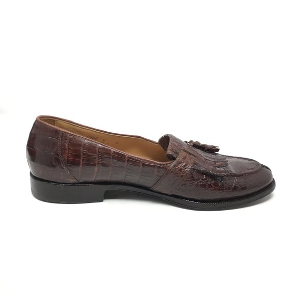 Johnston & Murphy Loafers Shoes Size 9 Brown Croc main image 4